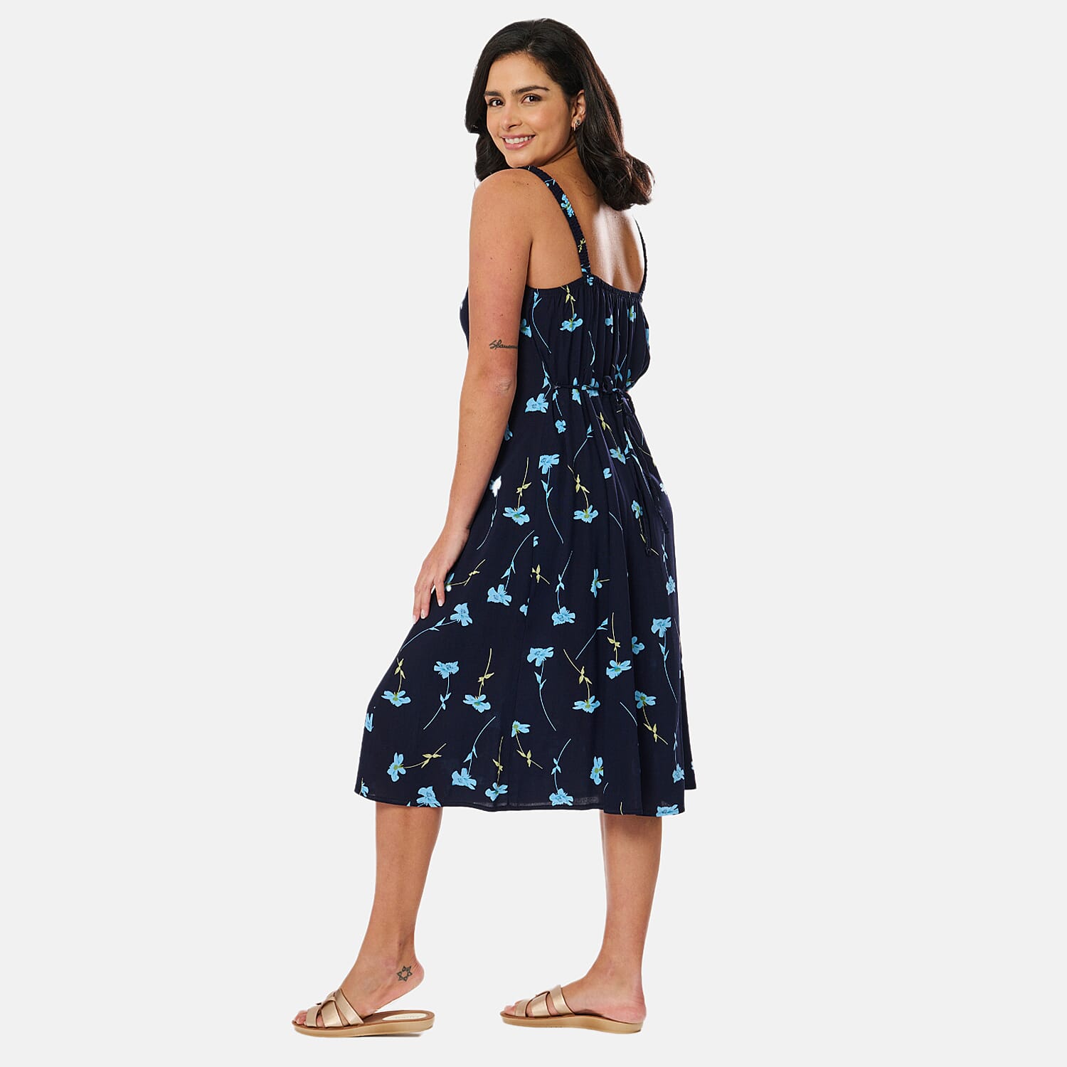 Woven Dress (Size - 12) - Navy