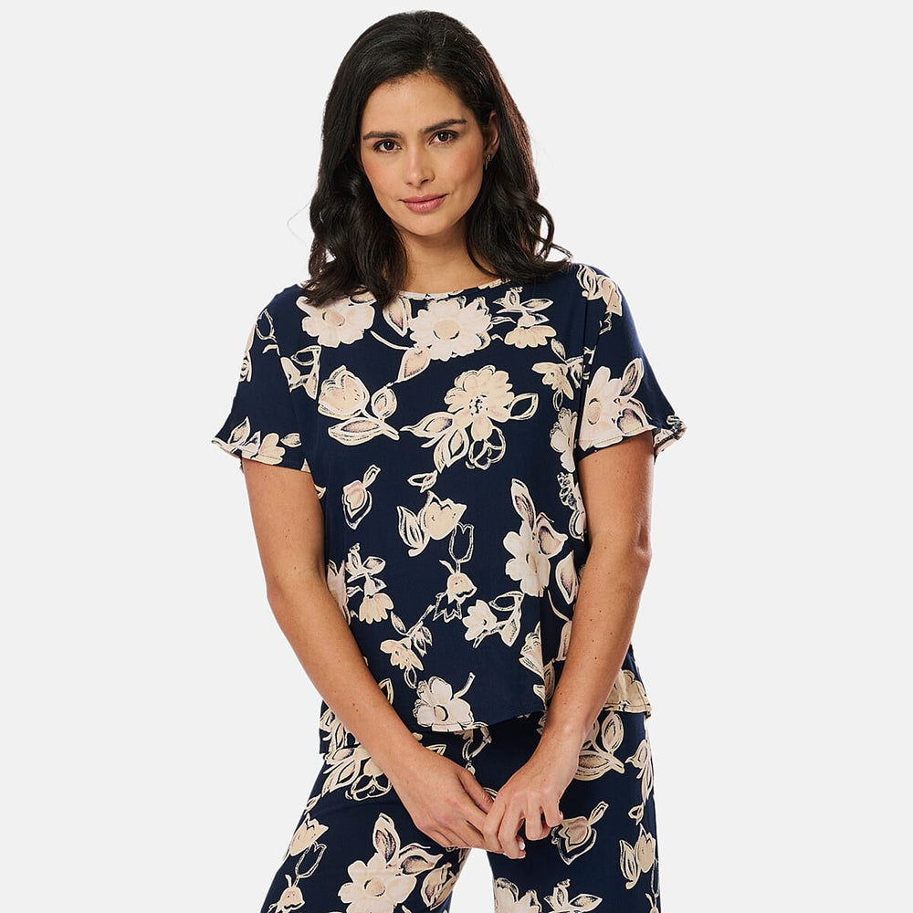 IW Woven Top (Size - 12) - Navy