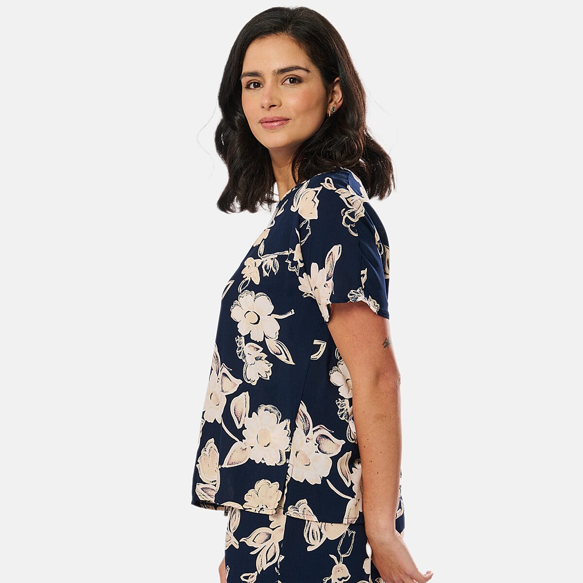 IW Woven Top (Size - 14) - Navy