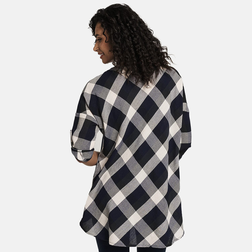 Woven Top (Size - 12) - Navy