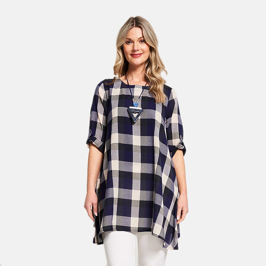 Woven Tunic (Size - 12) - Navy
