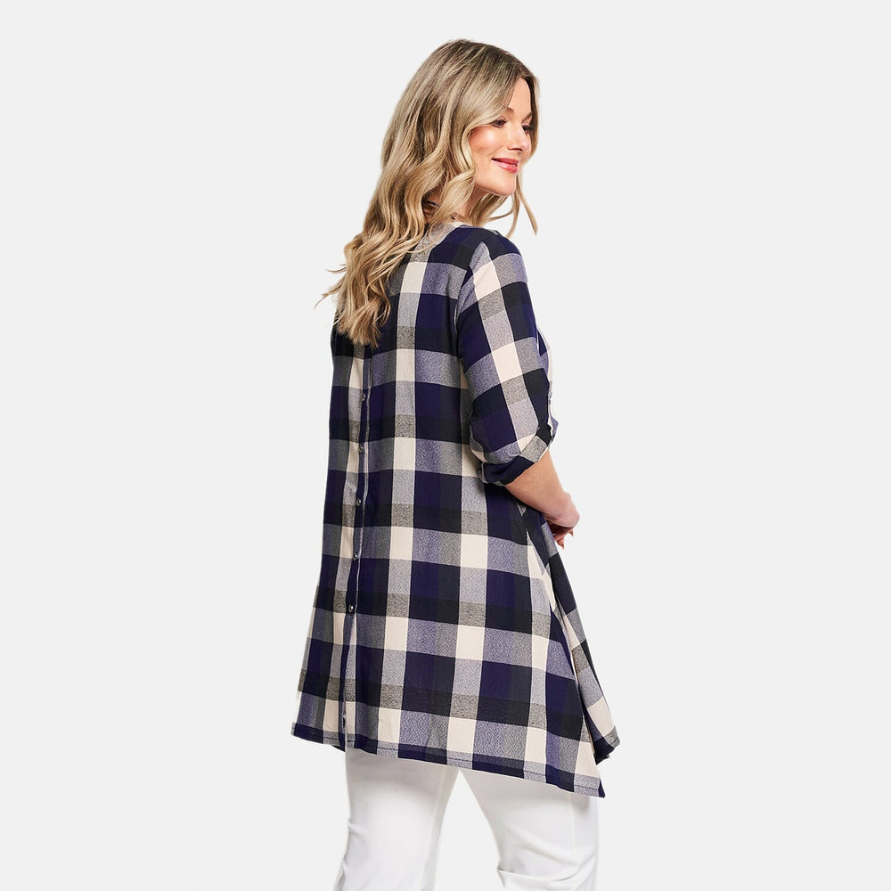 Woven Tunic (Size - 12) - Navy