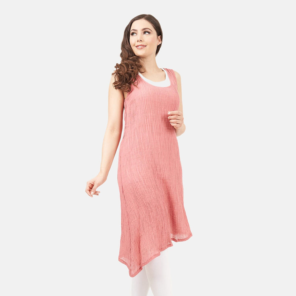 Cotton Woven Dress (Size - 10) - Terracotta