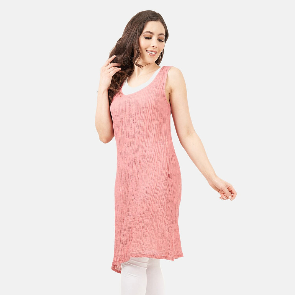 Cotton Woven Dress (Size - 10) - Terracotta
