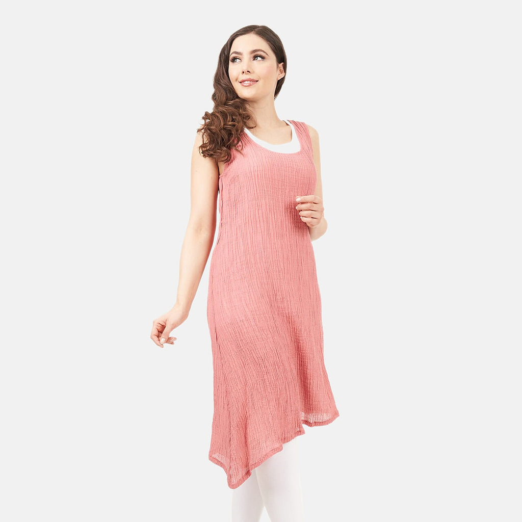 Cotton Woven Dress (Size - 8) - Terracotta