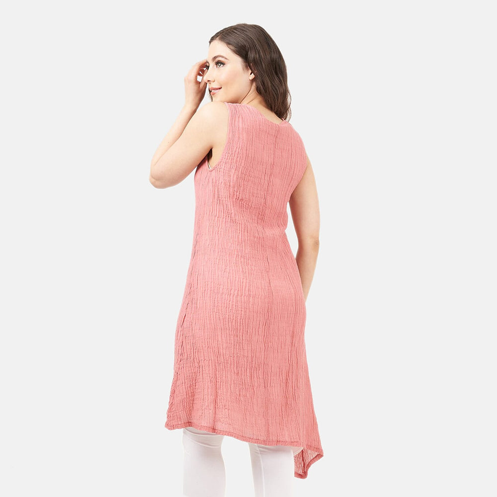 Cotton Woven Dress (Size - 8) - Terracotta