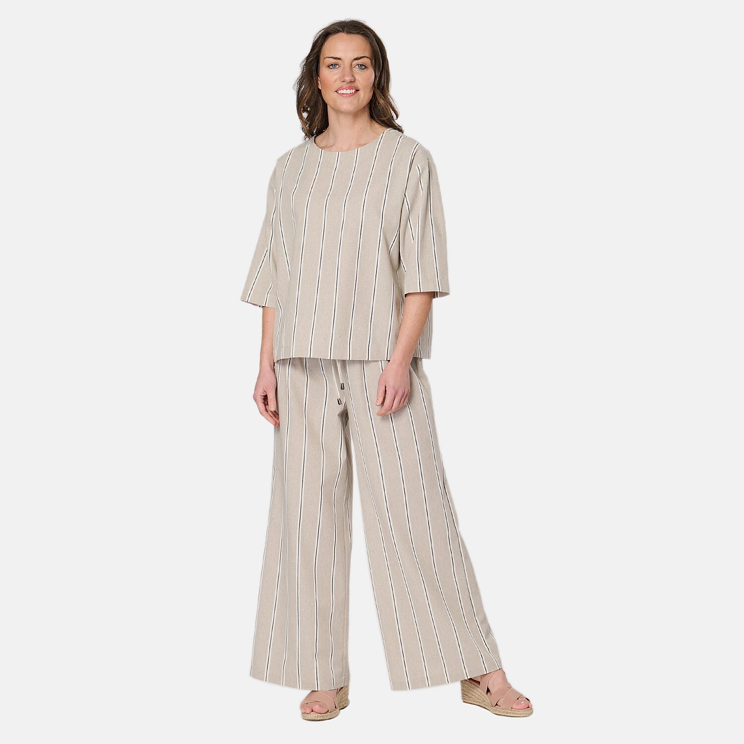 Woven Top (Size - 12) - Stone