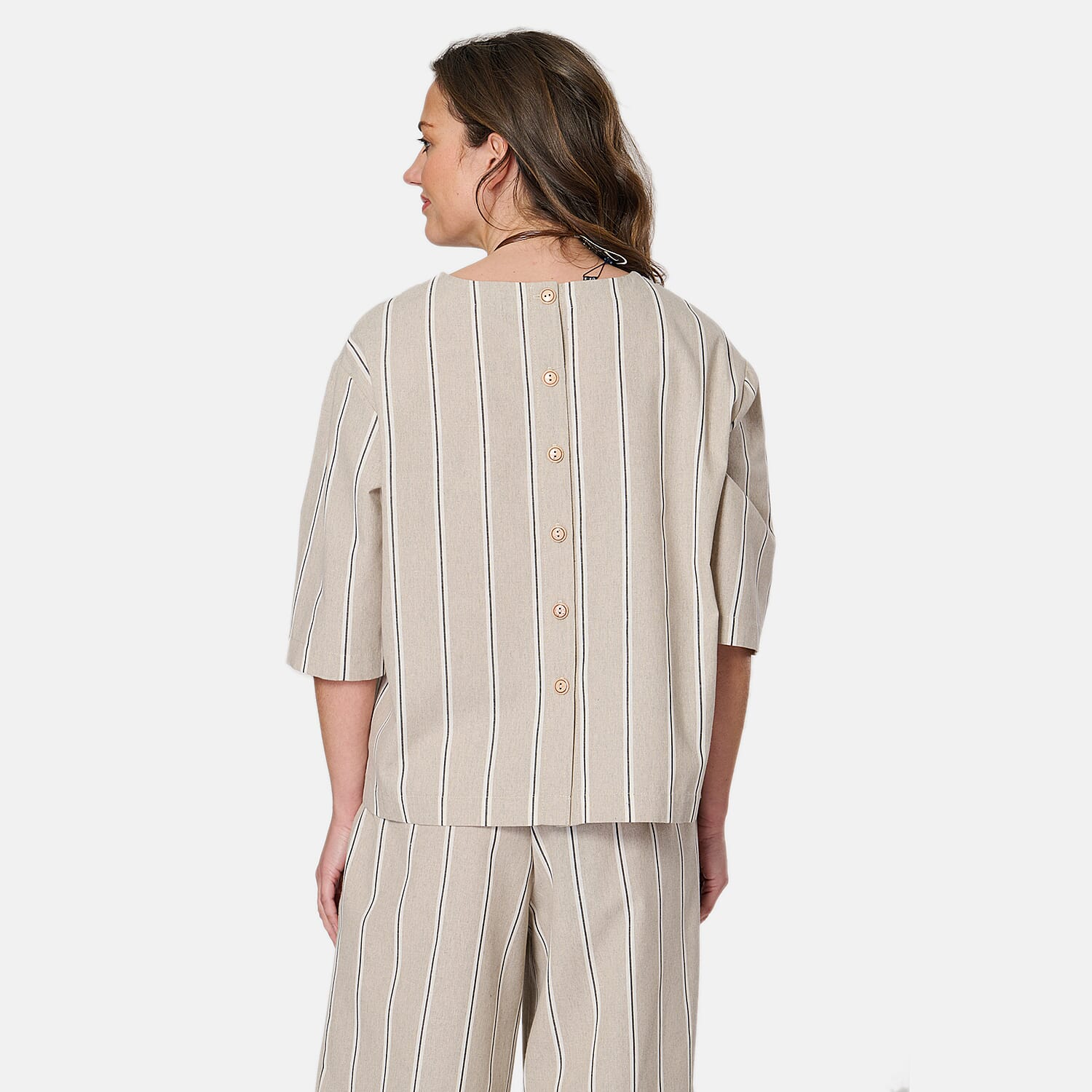 Woven Top (Size - 12) - Stone