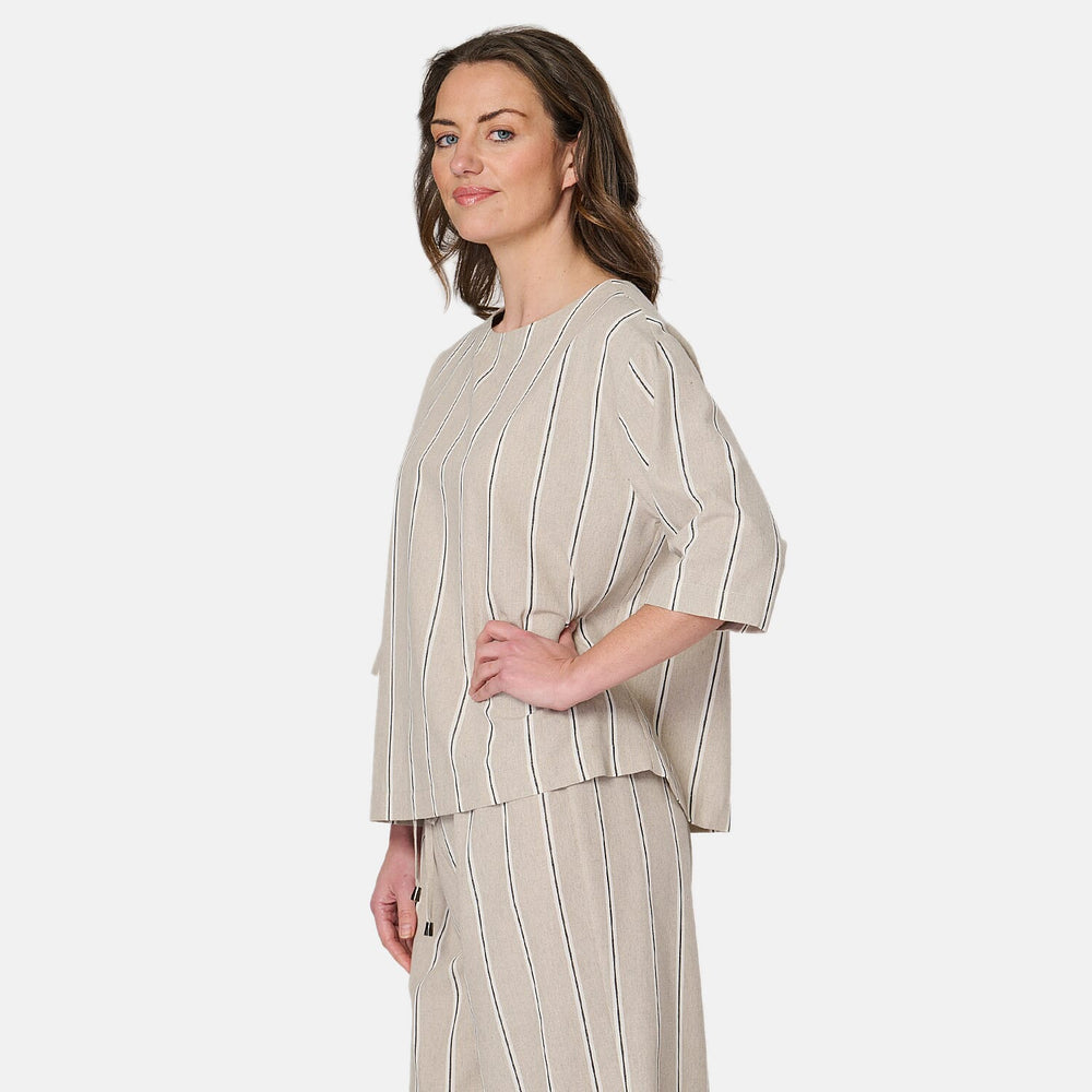 Woven Top (Size - 12) - Stone