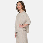 Woven Top (Size - 12) - Stone