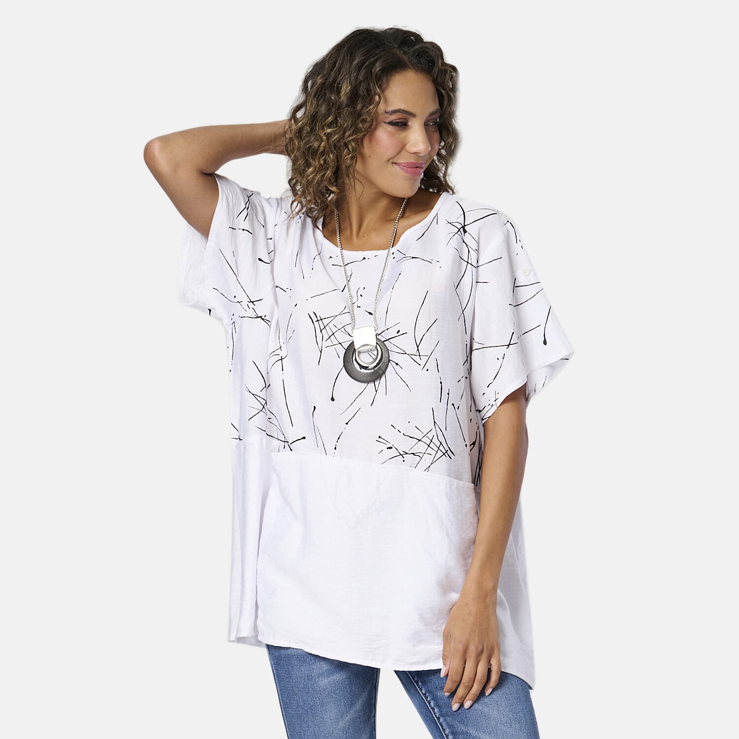 IW Woven Top (Size - 14) - White