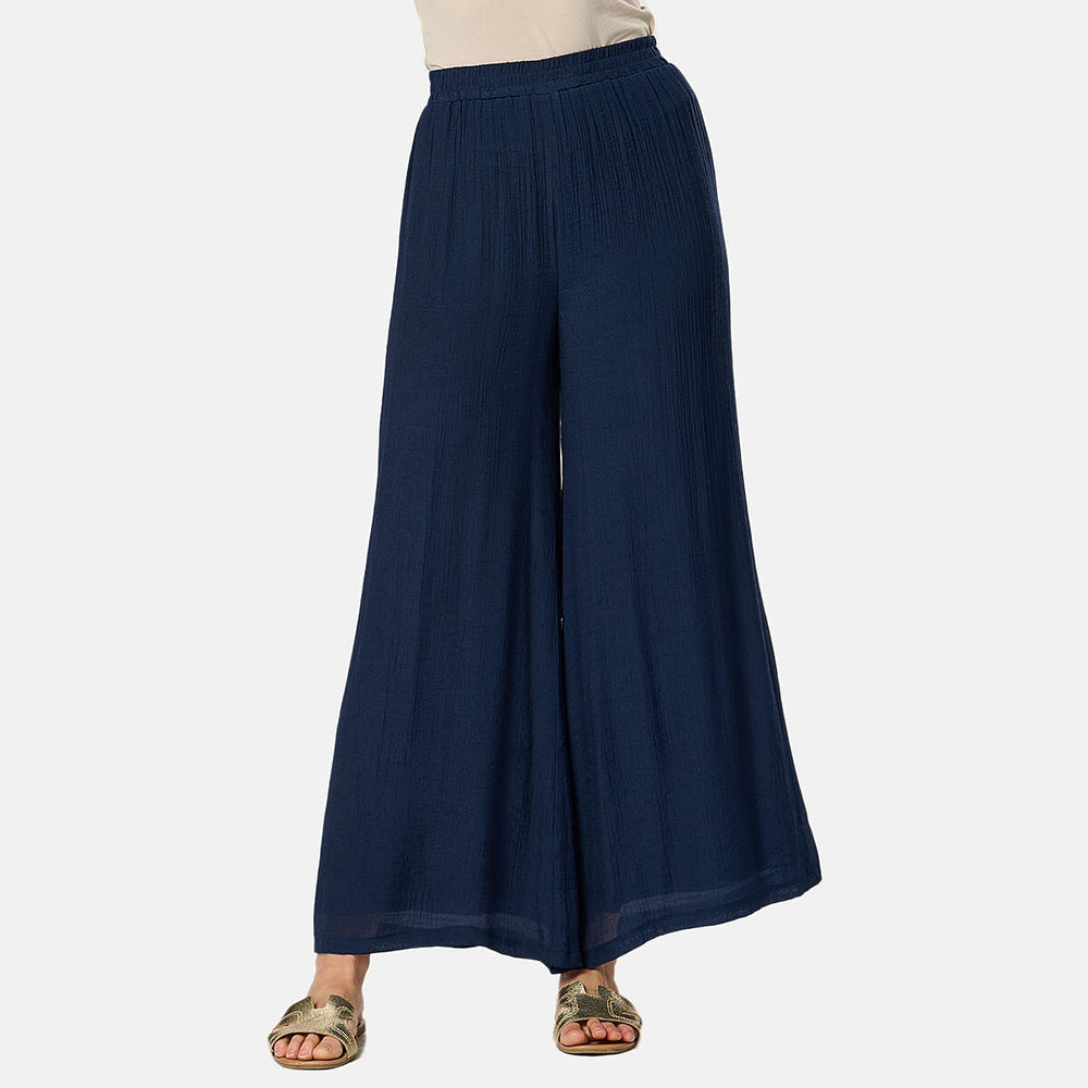 Saloos Woven Jean and Pant-Trouser (Size - 16) - Navy