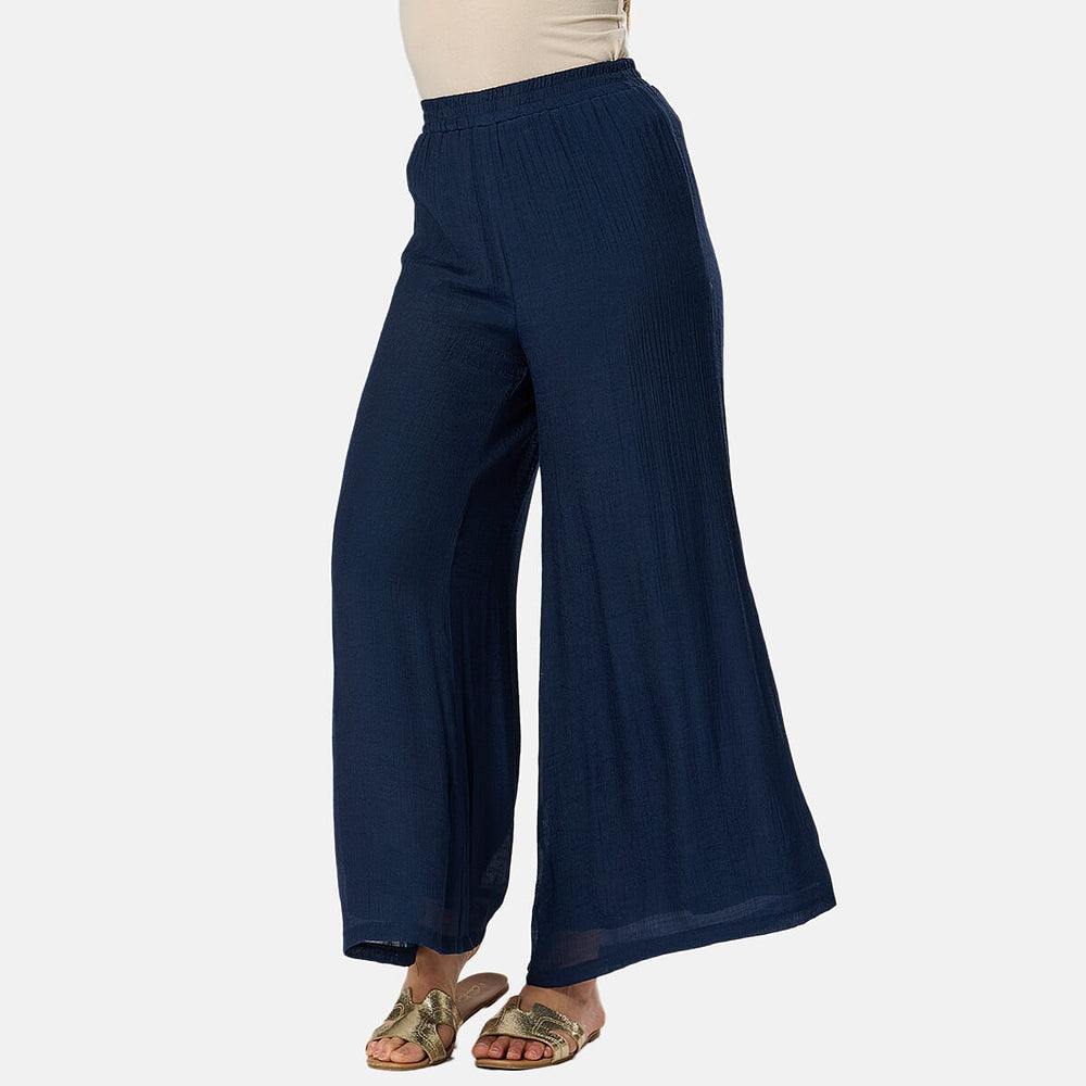 Saloos Woven Jean and Pant-Trouser (Size - 16) - Navy