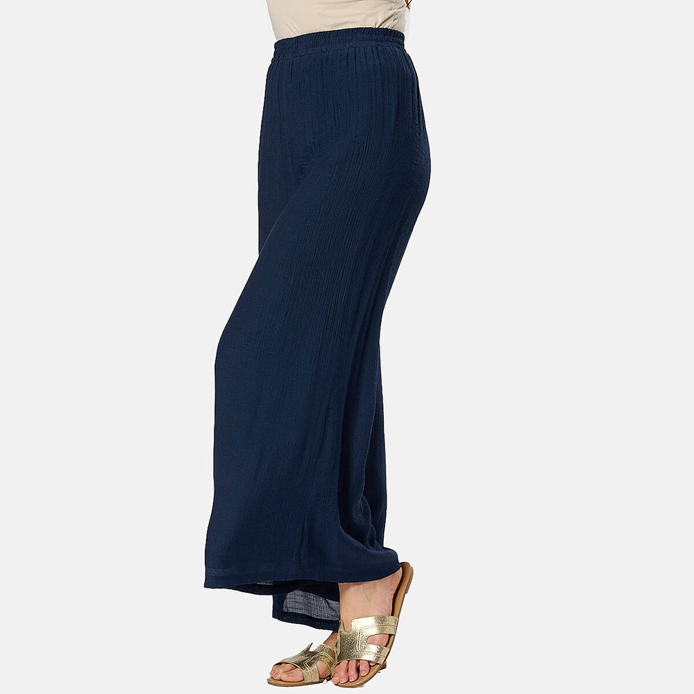 Saloos Woven Jean and Pant-Trouser (Size - 16) - Navy