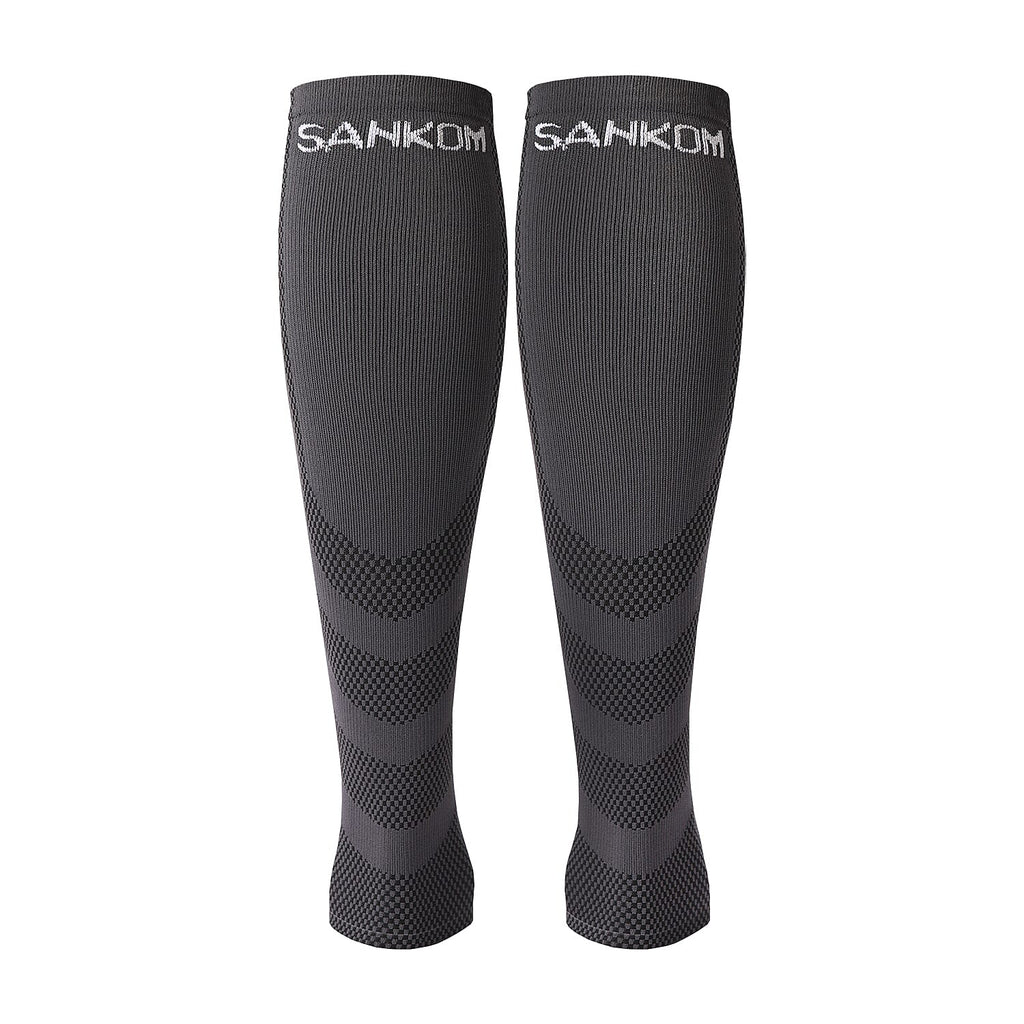 SANKOM Active Compression Calf and Arm Sleeves Set (Size L-XL, 49-51 cm) - Grey