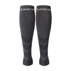 SANKOM Active Compression Calf and Arm Sleeves Set (Size L-XL, 49-51 cm) - Grey