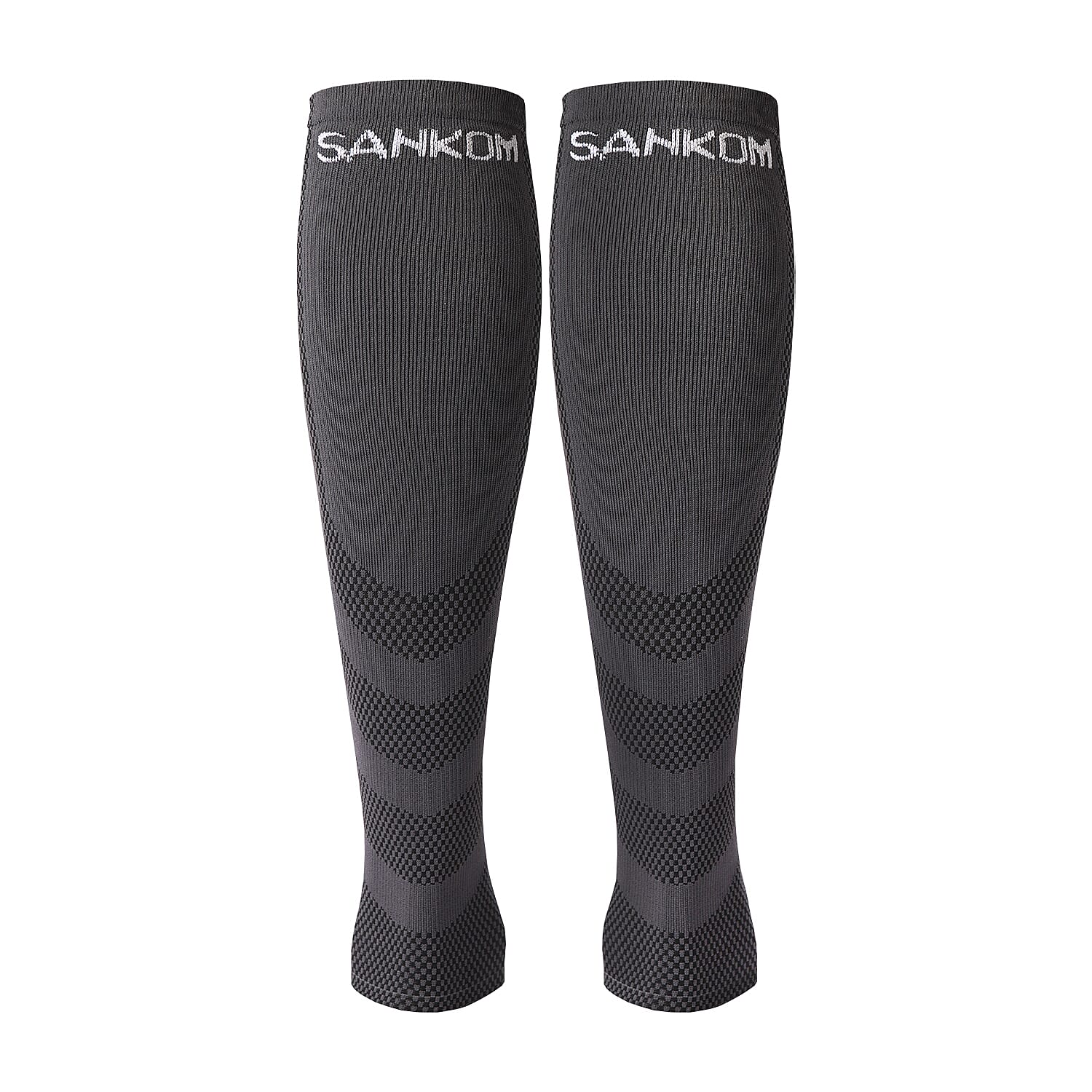 SANKOM Active Compression Calf and Arm Sleeves Set (Size L-XL, 49-51 cm) - Grey