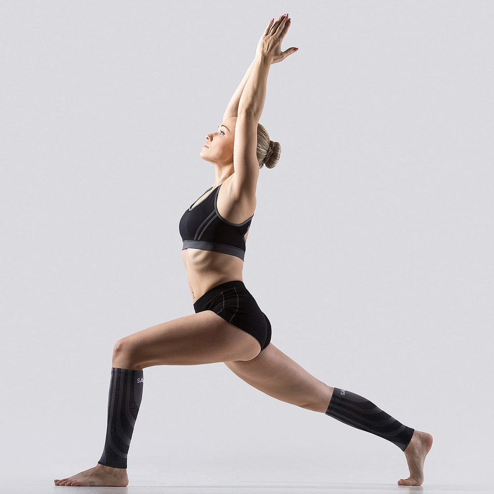 SANKOM Active Compression Calf and Arm Sleeves Set (Size L-XL, 49-51 cm) - Black
