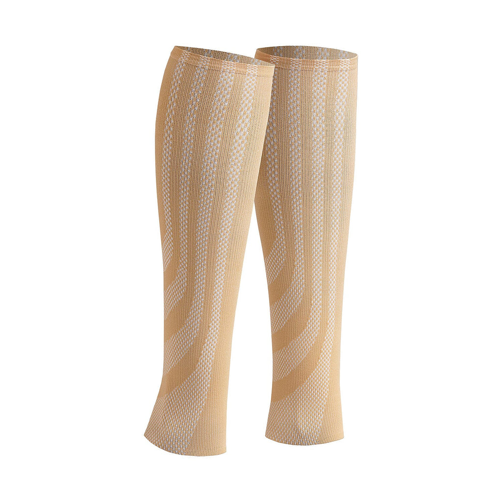SANKOM Active Compression Calf and Arm Sleeves Set (Size L-XL, 49-51 cm) - Beige