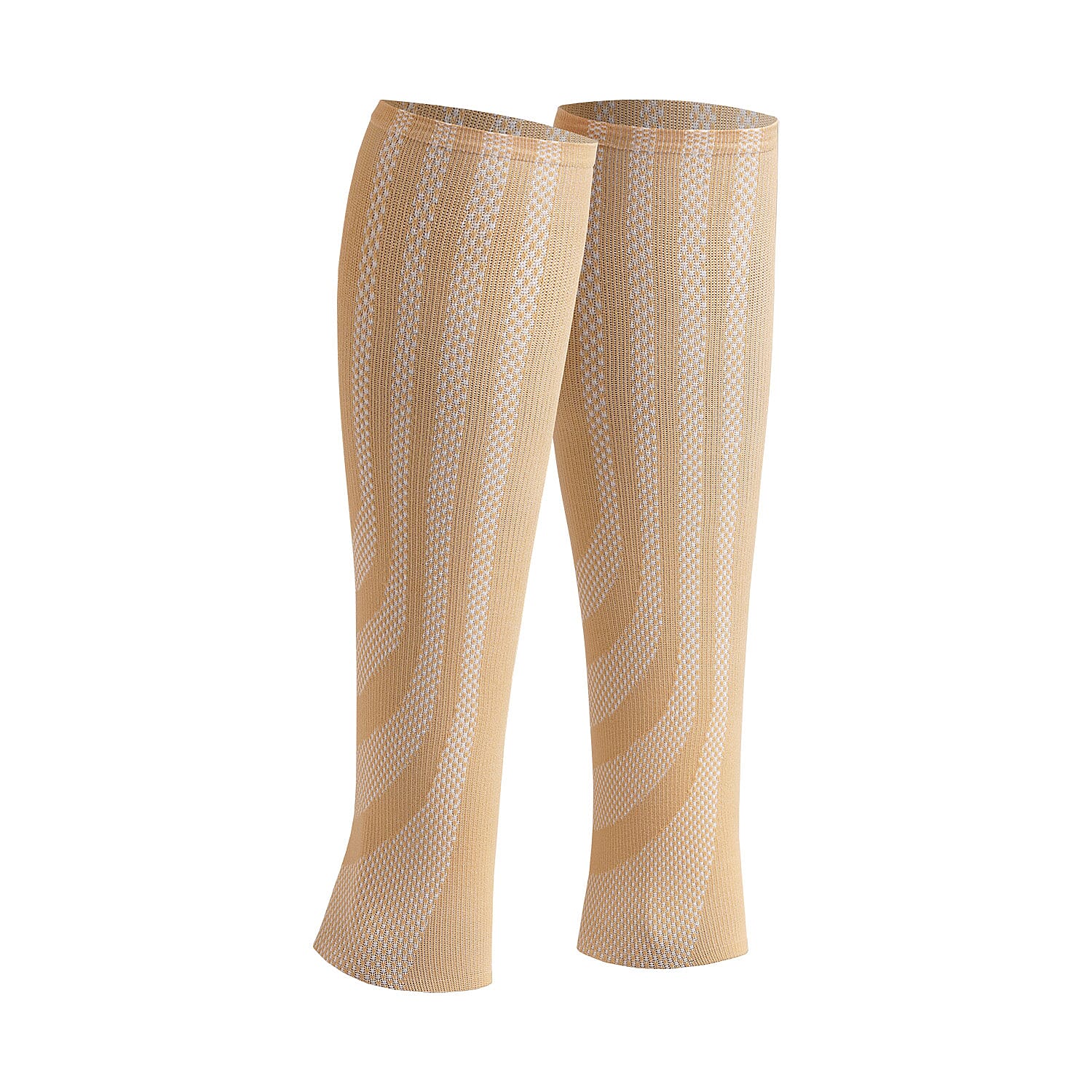 SANKOM Active Compression Calf and Arm Sleeves Set (Size L-XL, 49-51 cm) - Beige