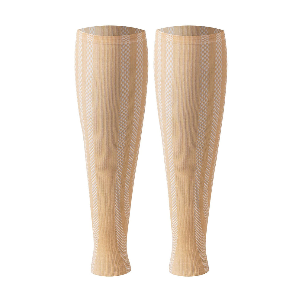SANKOM Active Compression Calf and Arm Sleeves Set (Size L-XL, 49-51 cm) - Beige