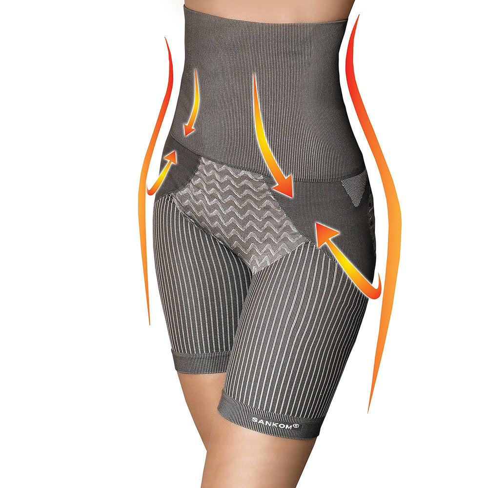 SANKOM SWITZERLAND Bamboo fibres Posture Correction Shapers Shorts - Grey (UK Size L-XL 16-18)