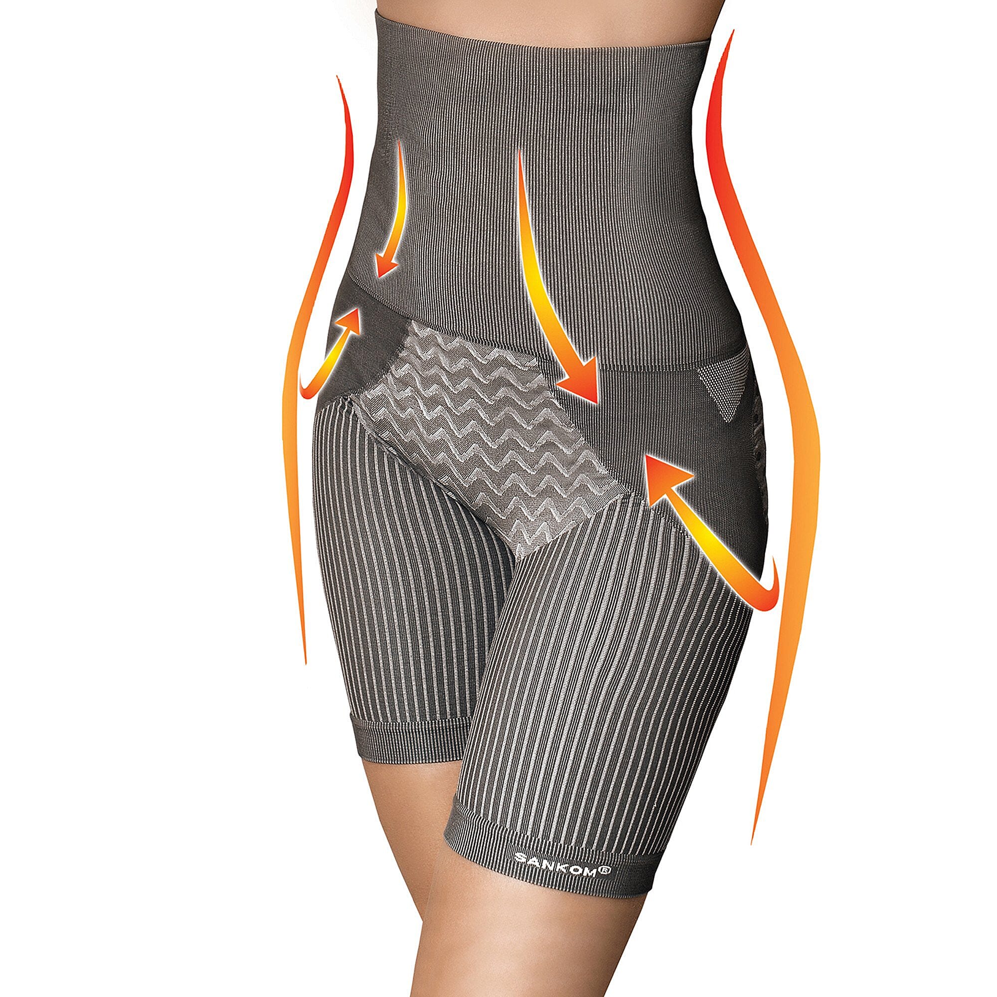 SANKOM SWITZERLAND Bamboo fibres Posture Correction Shapers Shorts - Grey (UK Size L-XL 16-18)