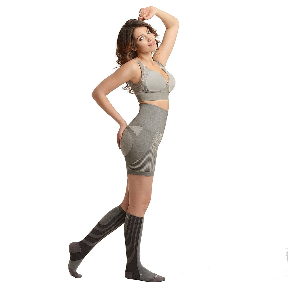 SANKOM SWITZERLAND Bamboo fibres Posture Correction Shapers Shorts - Grey (UK Size L-XL 16-18)