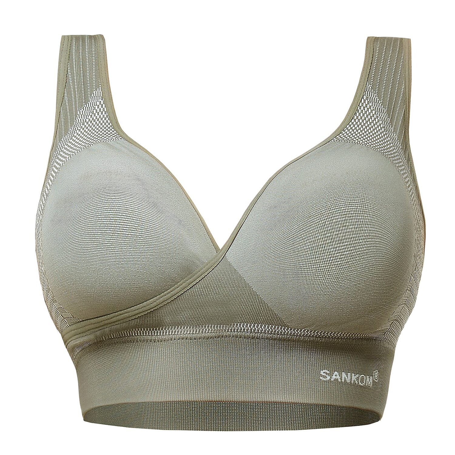 SANKOM SWITZERLAND Bamboo Bra For Back Support - Grey (Size M-L 12-14)
