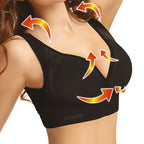 SANKOM SWITZERLAND Patent Aloe Vera Bra For Back Support - Black (Size L-XL 14-16)