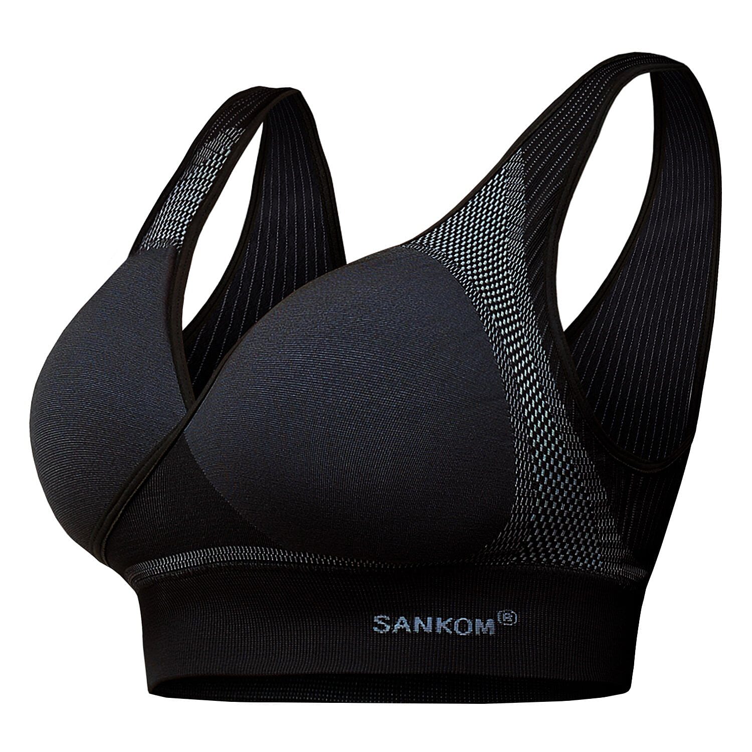 SANKOM SWITZERLAND Patent Aloe Vera Bra For Back Support - Black (Size XXXL 22-24)