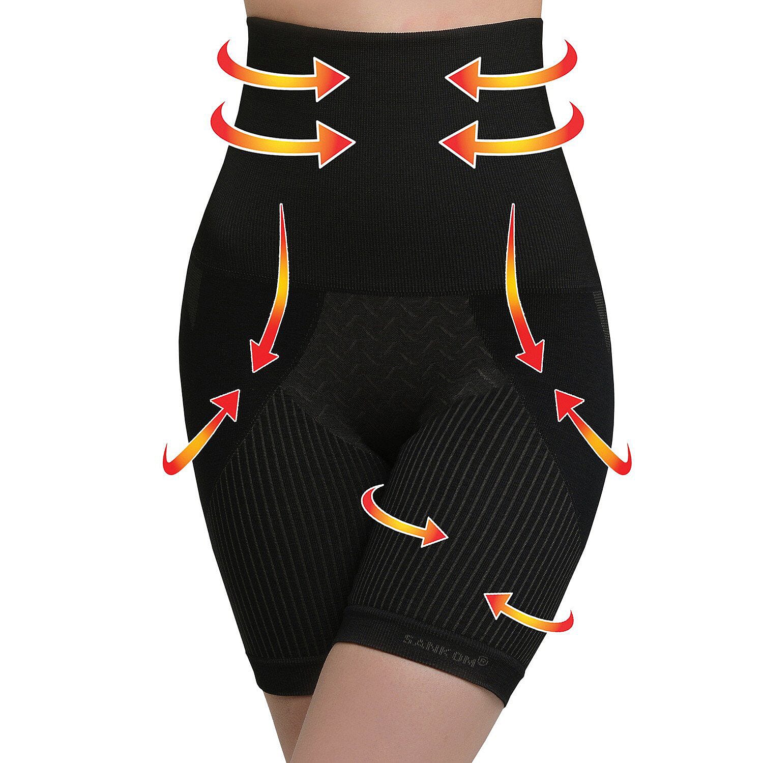 SANKOM SWITZERLAND Patent Aloe Vera Fibres Posture Correction Shapers Shorts - Black (UK Size L-XL- 16-18)