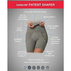 SANKOM SWITZERLAND Patent Aloe Vera Fibres Posture Correction Shapers Shorts - Black (UK Size L-XL- 16-18)