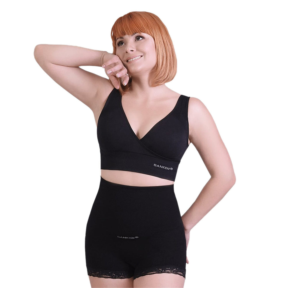 Sankom Switzerland Patent Premium Aloe Vera Black High Waisted Briefs (Size XS, 6)