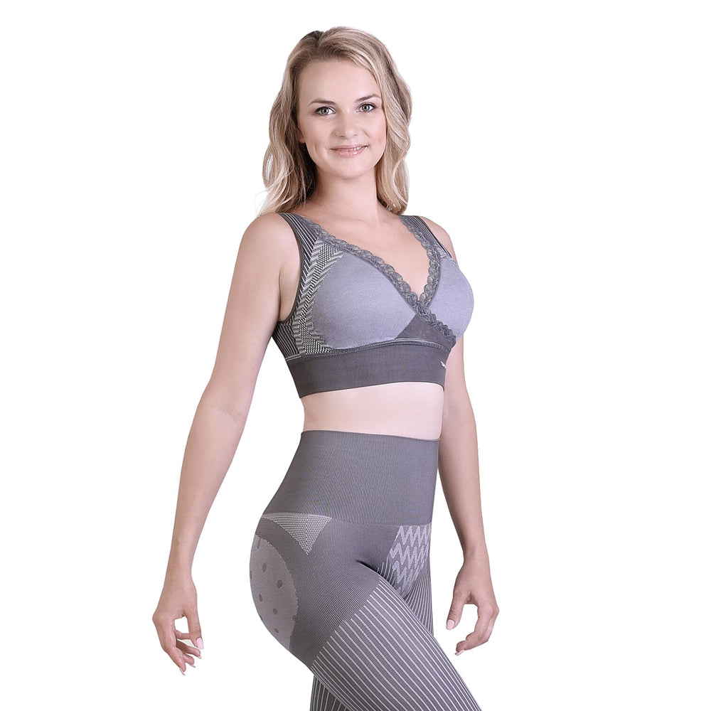 SANKOM SWITZERLAND Patent Support Bra with Lace - Bamboo Hypoallergenic (Size M-L 12-14)