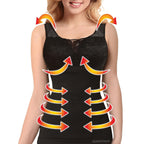 SANKOM SWITZERLAND Patent Vest with Bra and Lace - Black (Size M-L - 12 to 14)