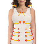 SANKOM SWITZERLAND Patent Vest with Bra and Lace - White Colour (Size S-M 8 to 10)