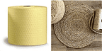SAVER RUG DEAL - Jute Ripple Round Area Rug (80cm) - Natural and Anti-Skid Rug Gripper - Yellow 63.5mm x 7.62m