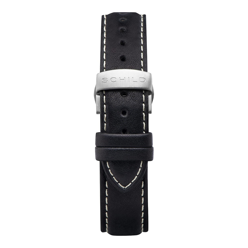 SCHILD Freidrich Mechanical Tourbillion Deep Storm Limited Edition Men Black Dial 10ATM Water Resistant Watch With Stainless Steel Chain Bracelet & Black Strap