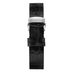 SCHILD Heinrich Cyclone Automatic Tourbillon Mens Black Dial 10ATM Water Resistant Watch With Stainless Steel Chain Bracelet & Black Strap