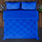 4 Piece Set Solid Microfibre 1 Comforter (225x220 Cm),1 Fitted Sheet (140x190 Cm) and 2 Pillowcases (50x70 Cm) - Royal Blue