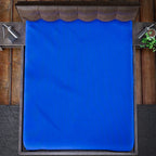 4 Piece Set Solid Microfibre 1 Comforter (225x220 Cm),1 Fitted Sheet (140x190 Cm) and 2 Pillowcases (50x70 Cm) - Royal Blue