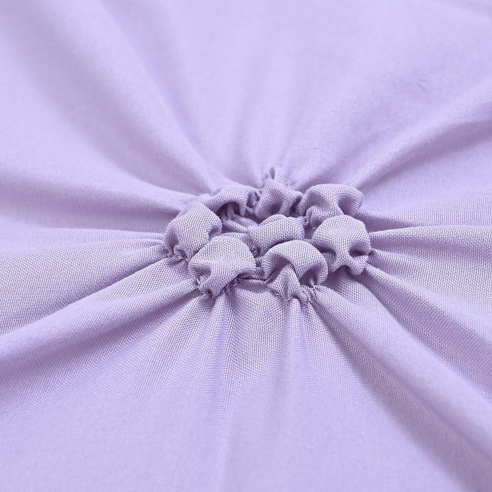 4 Piece Set Solid Microfibre 1  Comforter(225x220 Cm),1 Fitted Sheet (140x190 Cm)  - Lavender