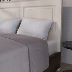 Deluxe Range 100% Mulberry Silk Quilt with 100% Cotton Cover - Light Grey (Size King)