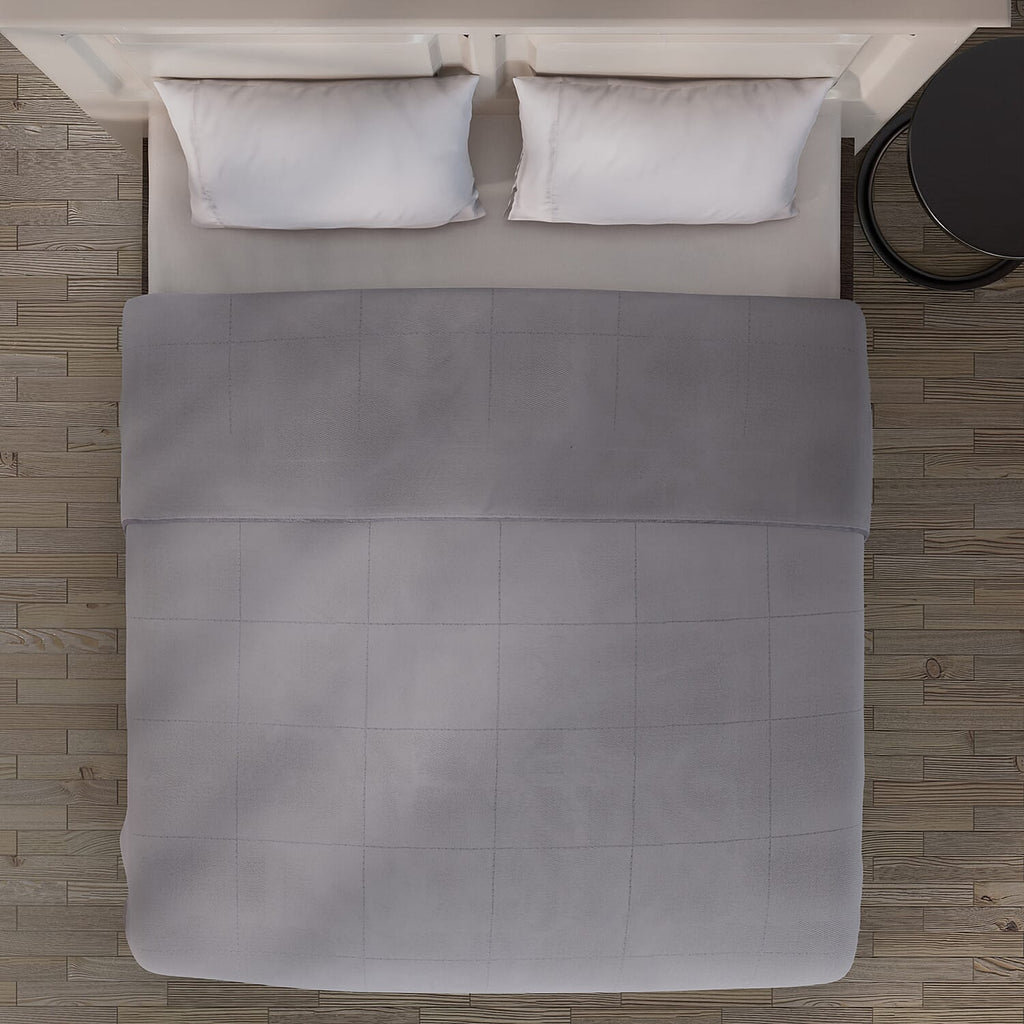 Deluxe Range 100% Mulberry Silk Quilt with 100% Cotton Cover - Light Grey (Size King)