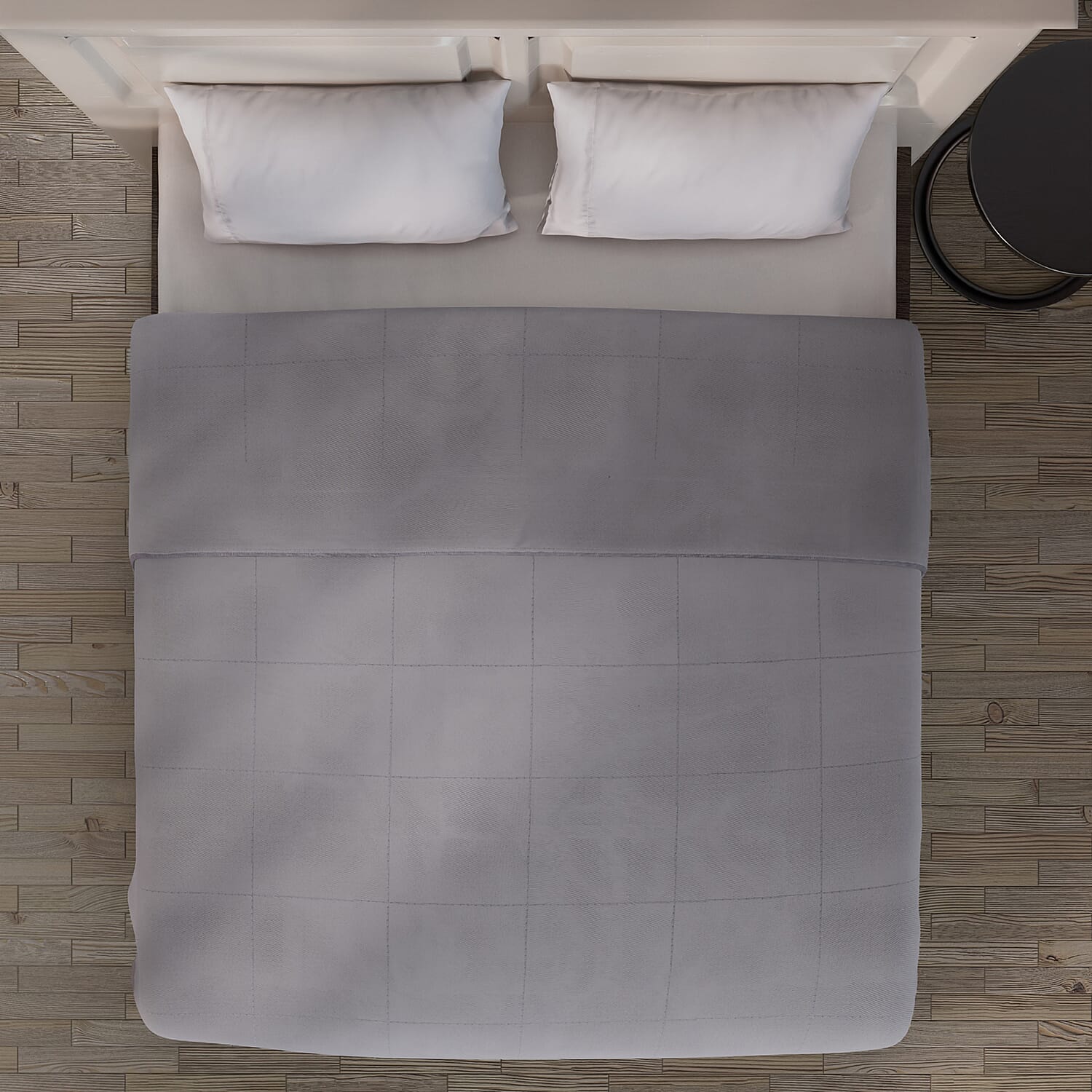 Deluxe Range 100% Mulberry Silk Quilt with 100% Cotton Cover - Light Grey (Size King)