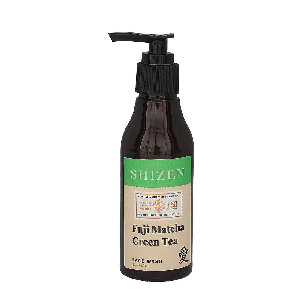 SHIZEN Combo of Fuji Matcha Green Tea Face Wash (5.07 oz ) Fuji Matcha Green Tea face scrub (3.38 oz ) Fuji Matcha Green Tea Face Mask (3.38 oz)