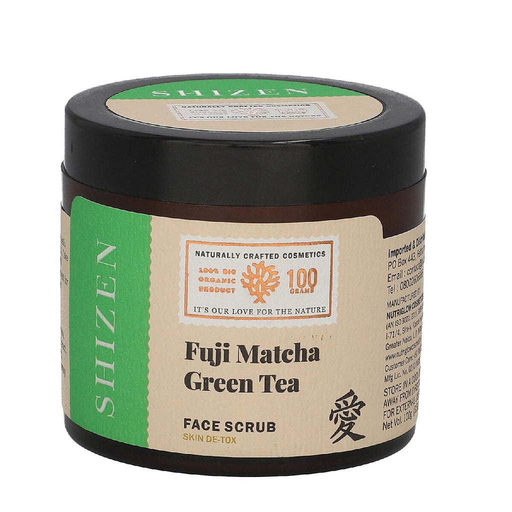 SHIZEN Combo of Fuji Matcha Green Tea Face Wash (5.07 oz ) Fuji Matcha Green Tea face scrub (3.38 oz ) Fuji Matcha Green Tea Face Mask (3.38 oz)