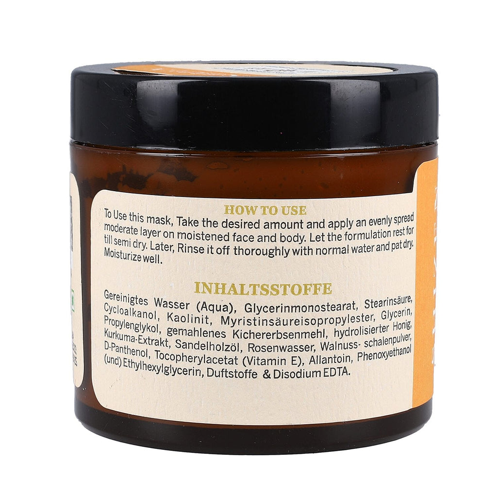 SHIZEN Honey Turmeric Ubtan Anti Pigmentation Face Mask (3.52 oz) - Deep Cleansing & Hydrating -100% Organic