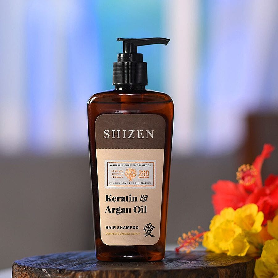 SHIZEN Keratin Argan - Oil Hair Shampoo 200ML - 100% Organic